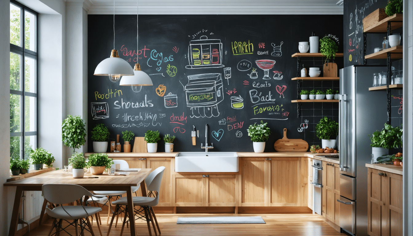 découvrez comment la peinture ardoise transforme votre cuisine en alliant esthétique et praticité. idéale pour rénover vos murs, elle vous permet d'exprimer votre créativité tout en offrant un espace fonctionnel pour écrire des notes ou des recettes. optez pour une solution moderne et originale qui mettra en valeur votre intérieur.
