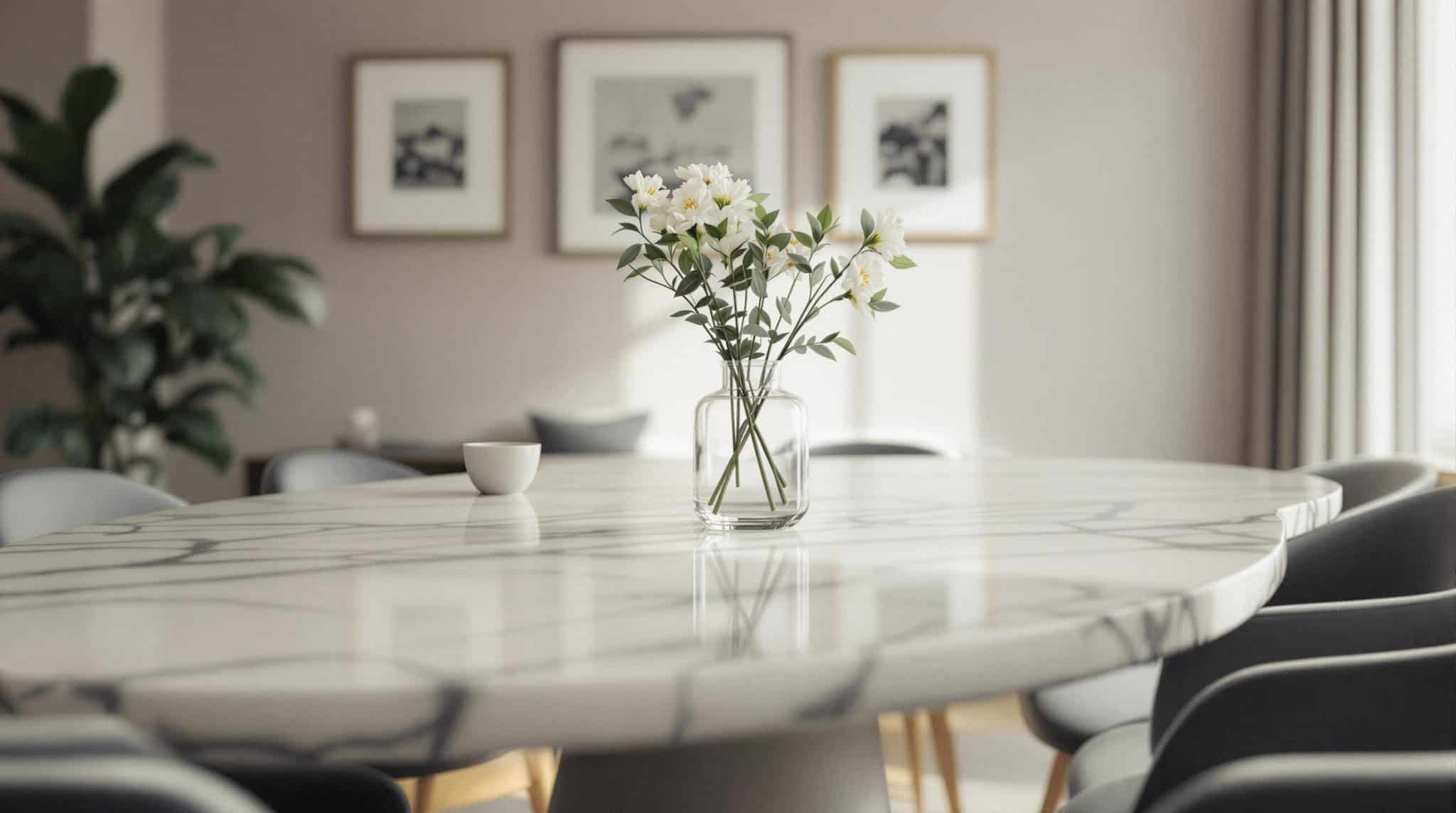 découvrez comment une table en marbre élégante peut métamorphoser votre salle à manger, alliant style et fonctionnalité pour un espace convivial et sophistiqué.