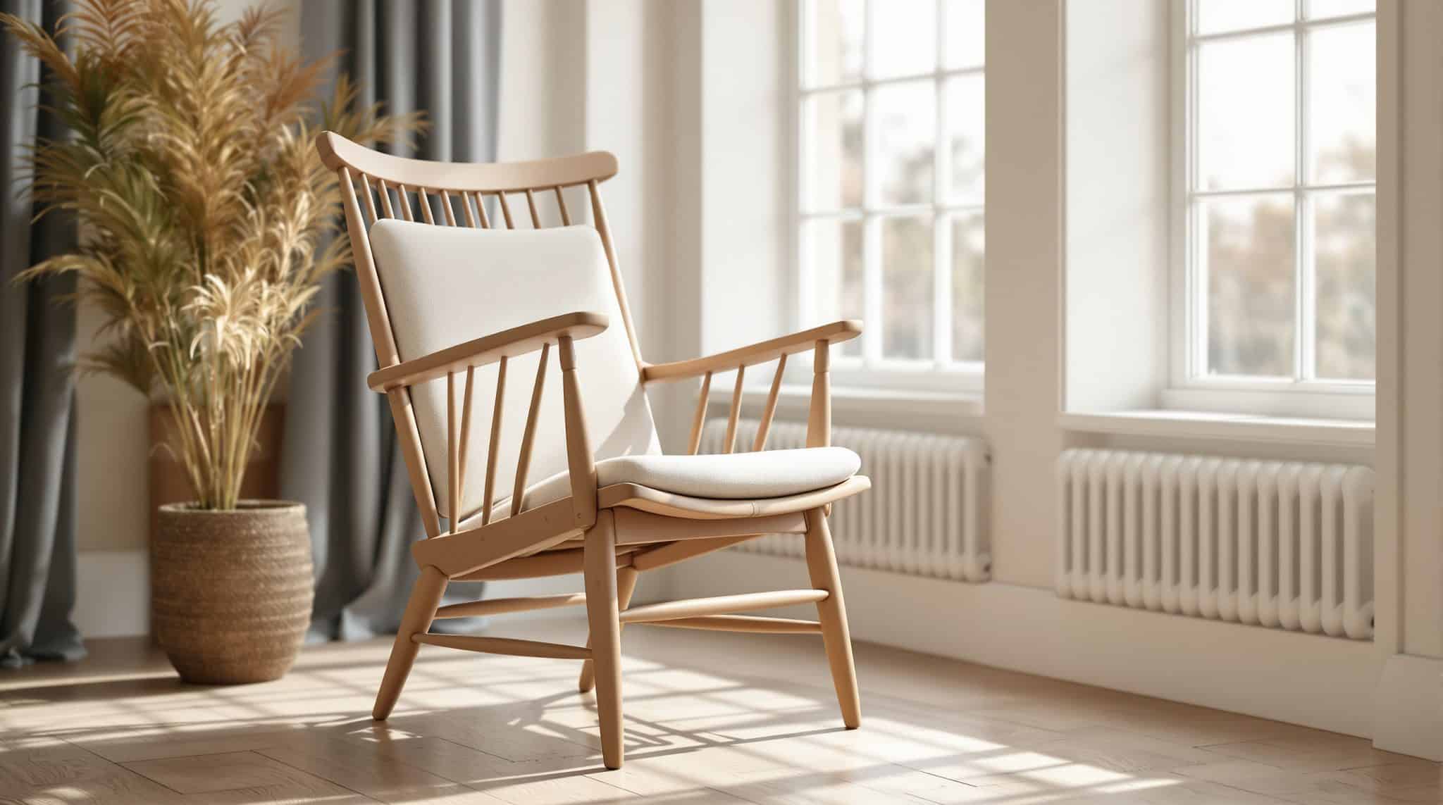 découvrez la chaise scandinave à barreaux, un meuble iconique alliant élégance intemporelle et design épuré. parfaite pour tous les intérieurs, elle apporte charme et modernité à votre décoration.