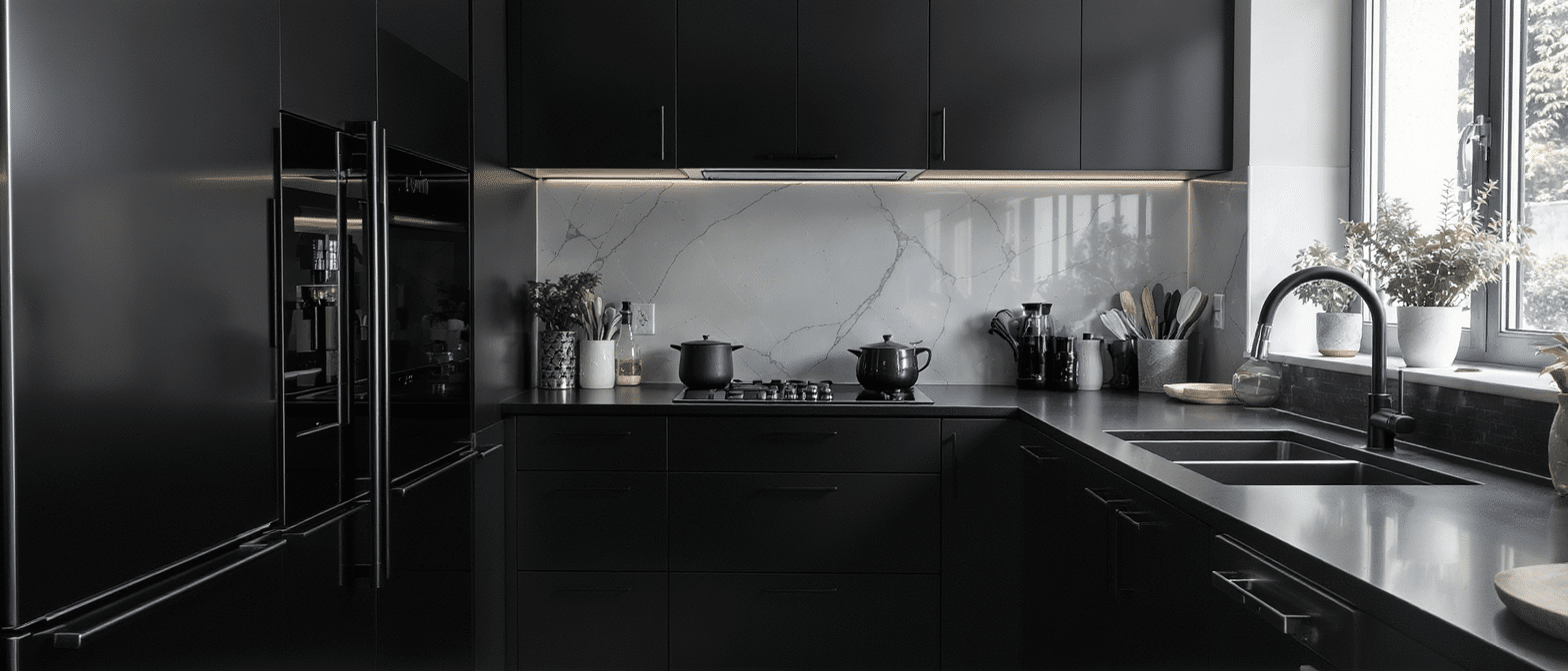 découvrez 26 idées élégantes et modernes pour une cuisine noire sophistiquée qui allie style et fonctionnalité avec audace.