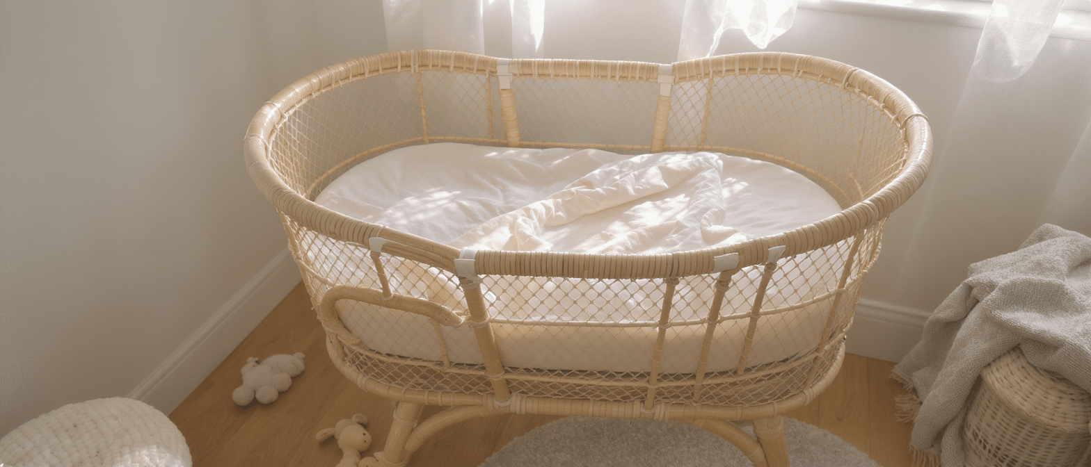 découvrez le berceau en rotin, alliant élégance naturelle et confort, pour offrir à votre bébé un sommeil doux et serein.