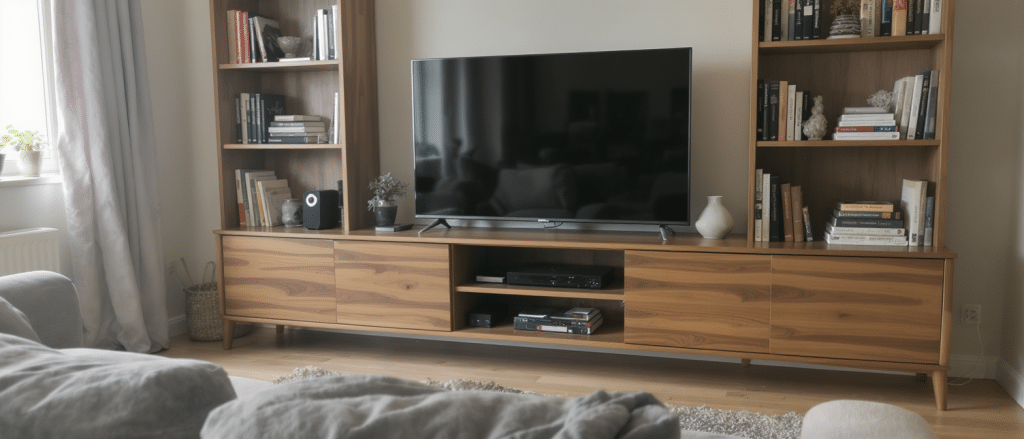 découvrez nos meubles tv bibliothèques, parfaits pour allier style moderne et rangement astucieux, afin de garder votre salon organisé et élégant.