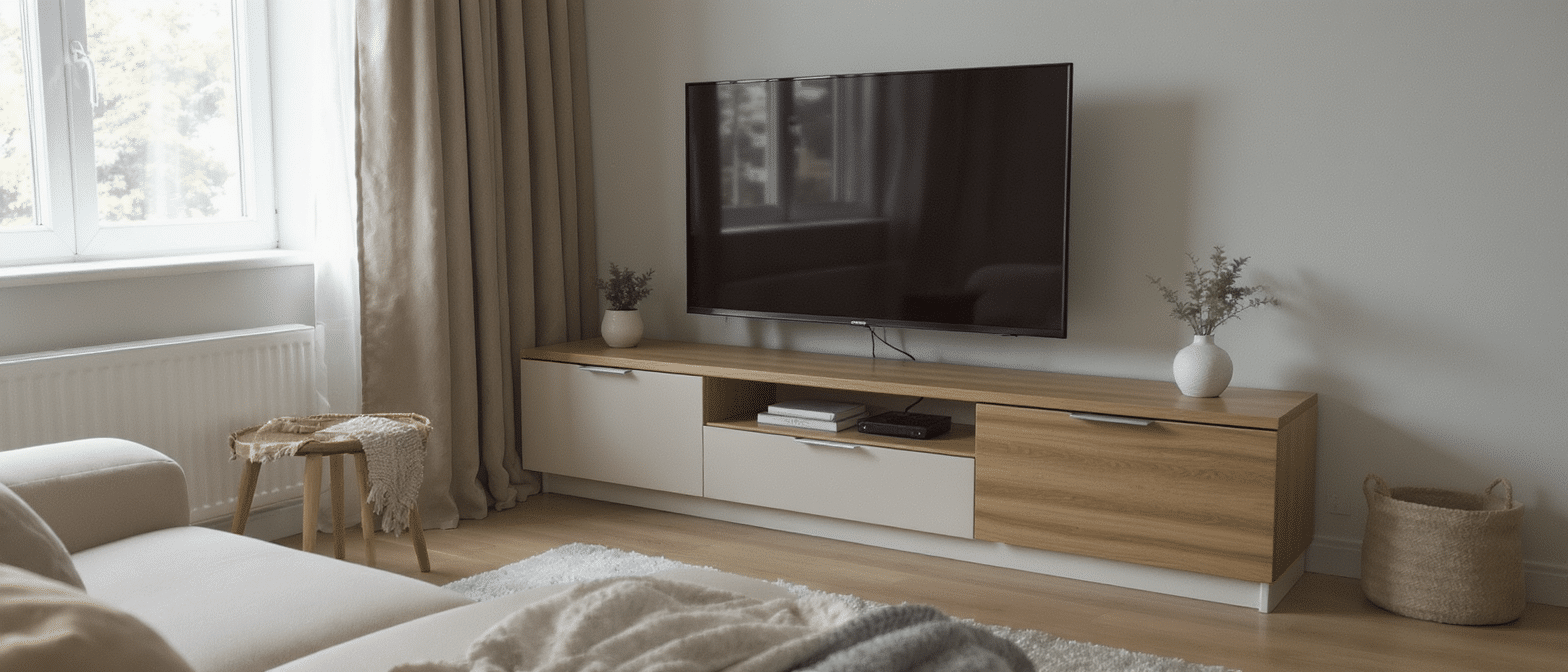 découvrez comment un meuble tv d’angle allie design et praticité pour optimiser l'espace de votre salon avec style et fonctionnalité.