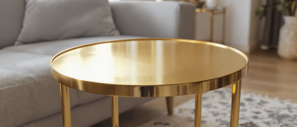 apportez une touche d'élégance et de luxe à votre salon avec un bout de canapé doré, l'accessoire incontournable pour illuminer et sublimer votre espace de vie.
