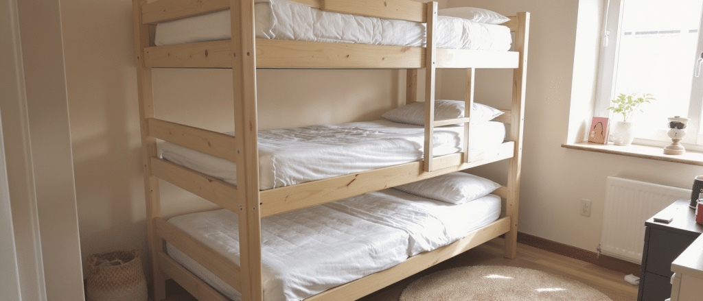 découvrez le lit superposé 3 places, une solution ingénieuse et ludique pour optimiser l'espace dans la chambre tout en offrant confort et fonctionnalité.