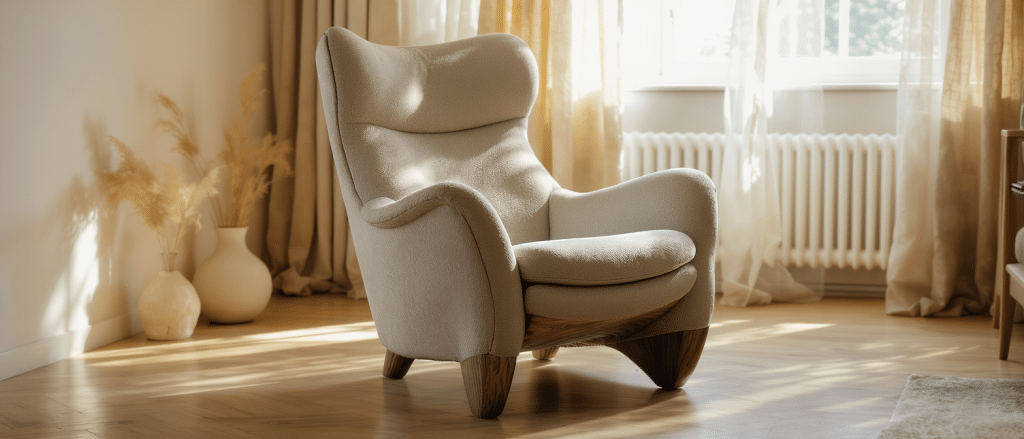 découvrez un fauteuil inédit qui apportera une touche d'originalité et d'élégance à votre décoration intérieure, alliant confort et design unique.