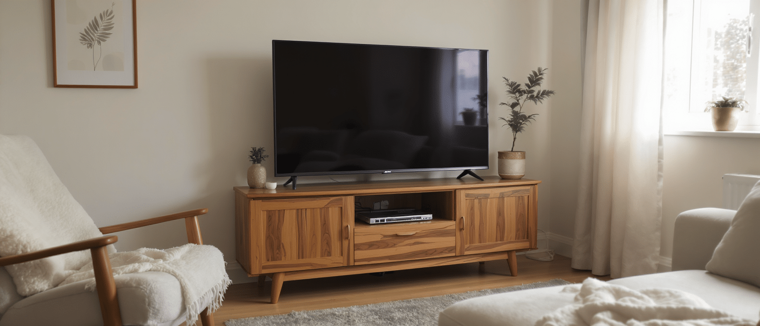 découvrez un meuble tv en hauteur qui transforme votre coin télé en un espace cosy et stylé, alliant praticité et design élégant pour sublimer votre salon.