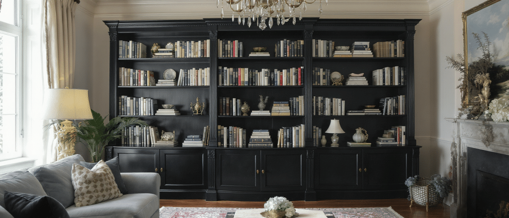 découvrez la bibliothèque noire, l'élément clé pour un intérieur élégant et parfaitement organisé, alliant style moderne et fonctionnalité optimale.